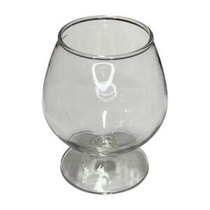 Vintage Clear Glass Cognac Brandy Snifter Goblet Barware Drinkware Collectible